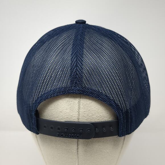 ACE Snapback Mesh Back Trucker Hat Blue One Size Adjustable Richardson - Picture 6 of 10